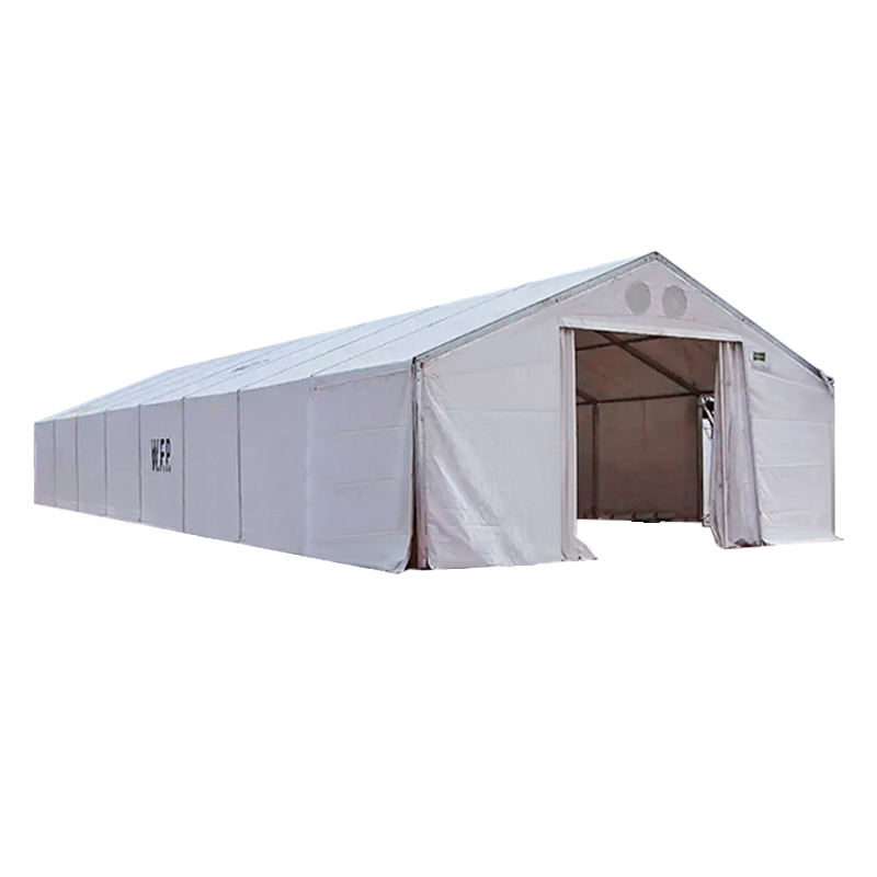 IFRC/ICRC/WFP/IOM-standardi, 10x32m kestävä, joustava säilytysteltta, siirrettävät säilytysyksiköt (MSU)