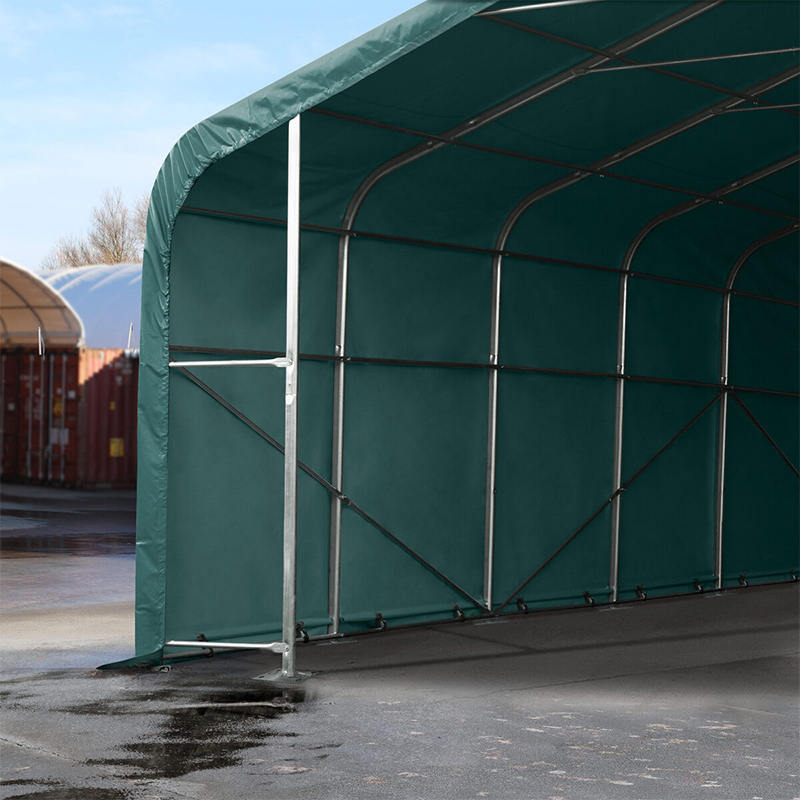 6X6 2,6 m sivukorkeus täyssinkitty teräsrunko väliaikaisvaraston telttahalli