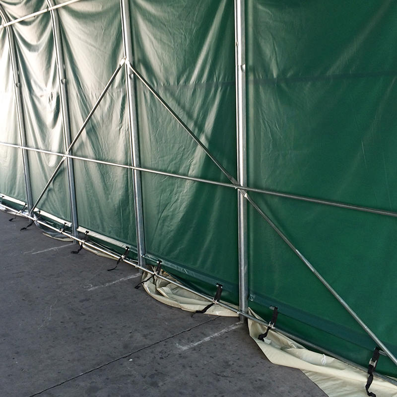 6x12 2,6 metrin sivukorkeus, korkean lämpötilan kestävät teollisuusvarastoteltat