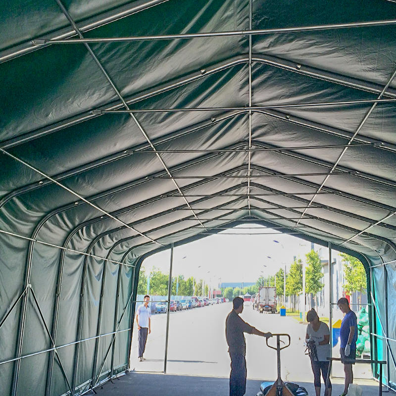 6x12 2,6 metrin sivukorkeus, korkean lämpötilan kestävät teollisuusvarastoteltat