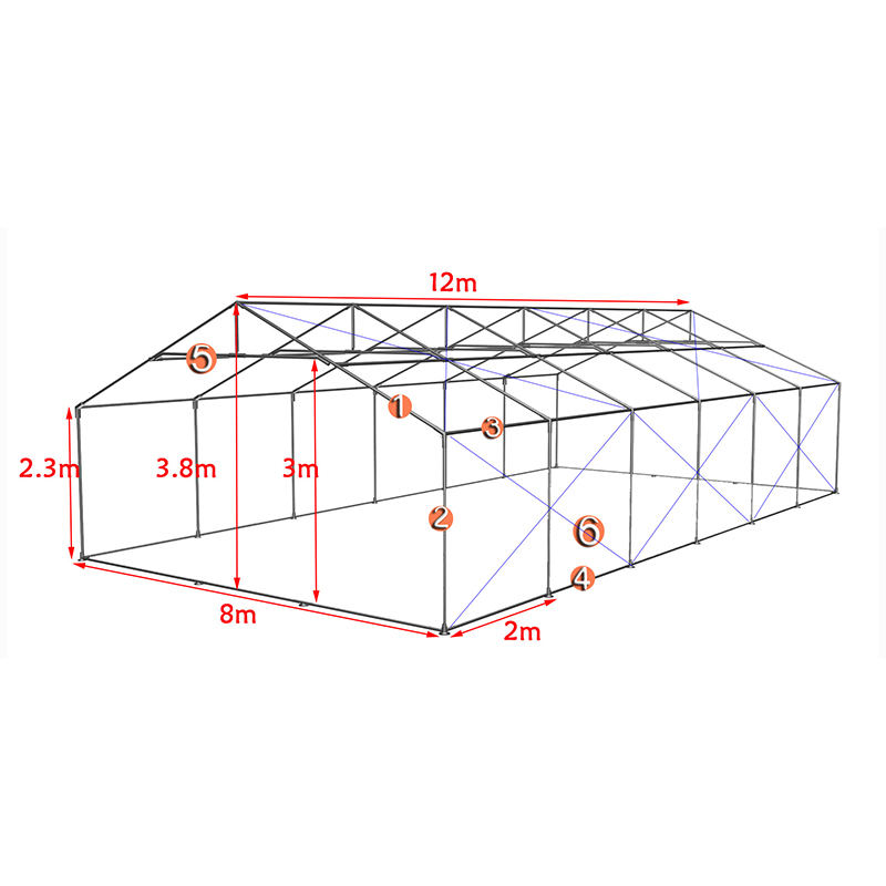 8x18M PVC Modular Marquee Suuri tapahtumateltta