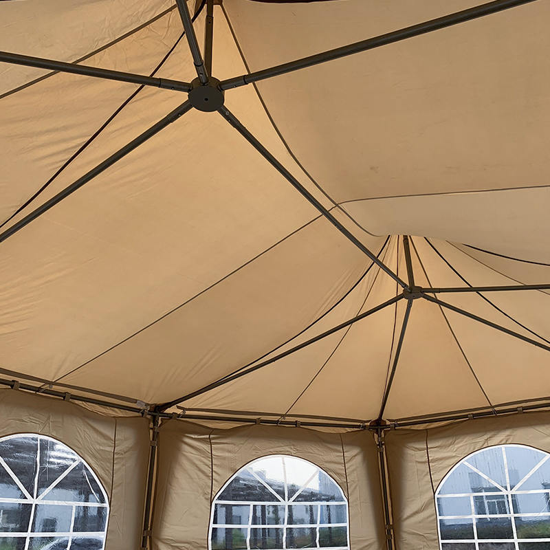 5x6,8 m perinteinen kahdeksankulmainen pagodi, vedenpitävä PVC-juhlapaviljonki huvimajateltta