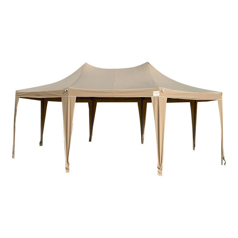 5x6,8 m perinteinen kahdeksankulmainen pagodi, vedenpitävä PVC-juhlapaviljonki huvimajateltta