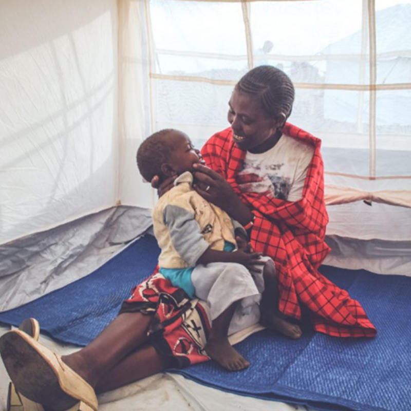 UNHCR:n standardi 1 hengen synteettinen unimatto