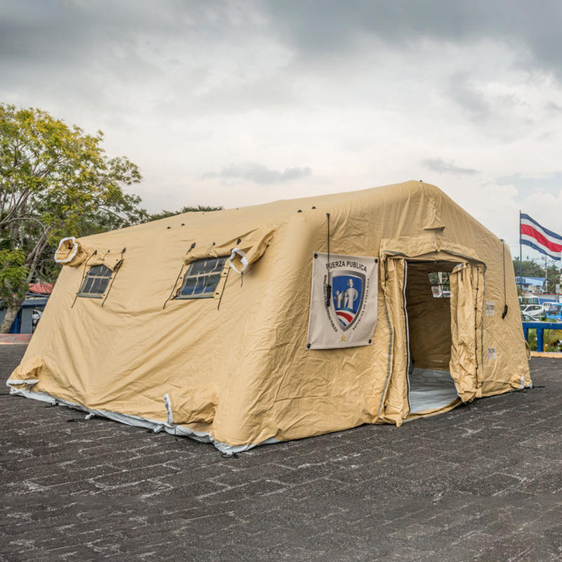 5,6 x 5,15 m monikäyttöiset pienet nopeasti käyttöönotettavat matalapaineiset puhallettavat suojat