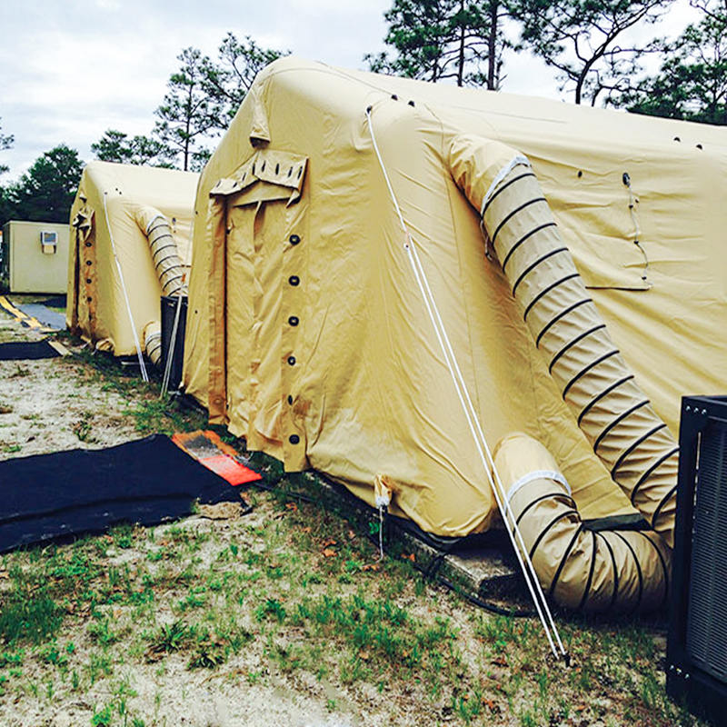 Matalapaineinen 5,6 x 7,55 m monikäyttöinen, keskinopeasti avautuva puhallettava teltta