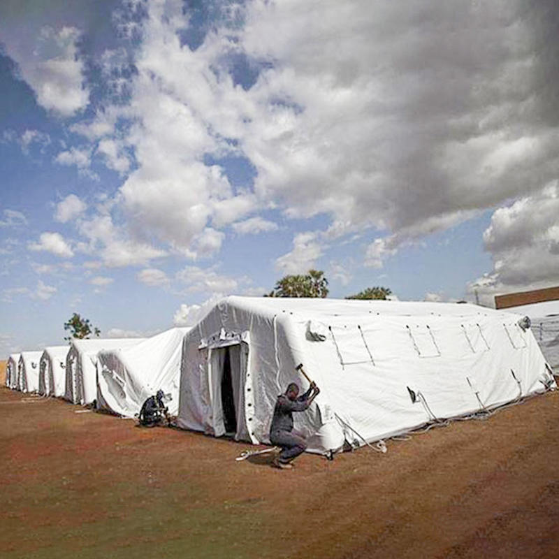 5,6 x 9,95 m monikäyttöinen keskinopeasti levitettävä suoja matalapaineinen puhallettava teltta