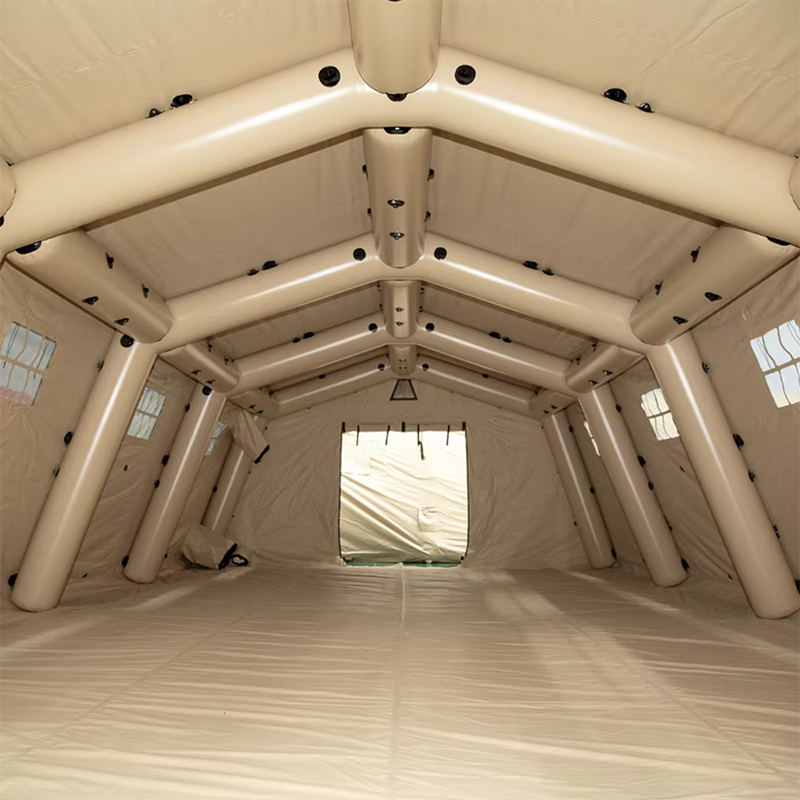 Matalapaineinen 5,6 x 12,35 m monikäyttöinen iso ilmatäytteinen nopeasti avautuva ilmatiivis teltta
