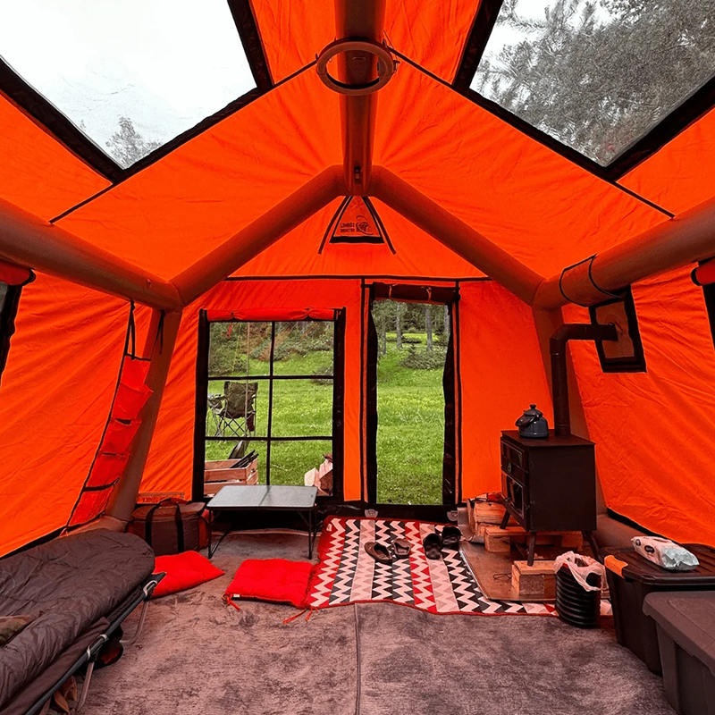8-10 hengen neljän vuodenajan Glamour Palonkestävä ja antibakteerinen puhallettava teltta