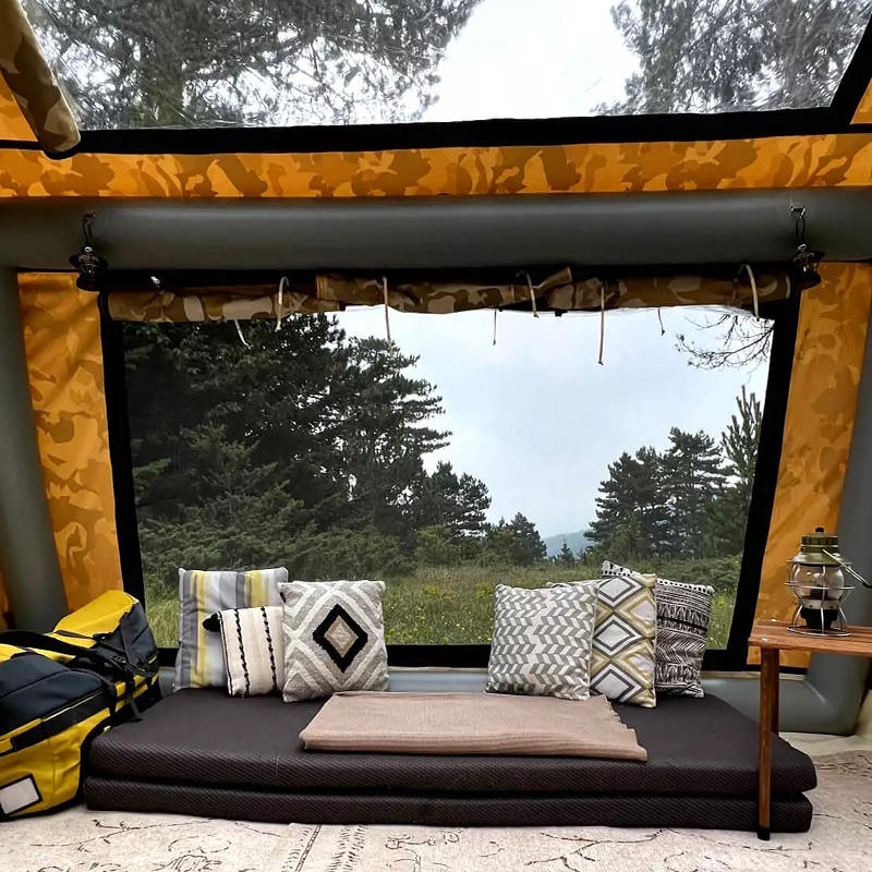 8-10 hengen neljän vuodenajan Panorama puhallettava leirintäteltta