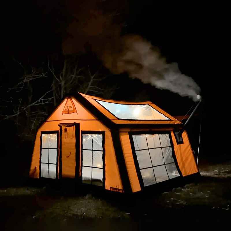 8-10 hengen neljän vuodenajan Panorama puhallettava leirintäteltta