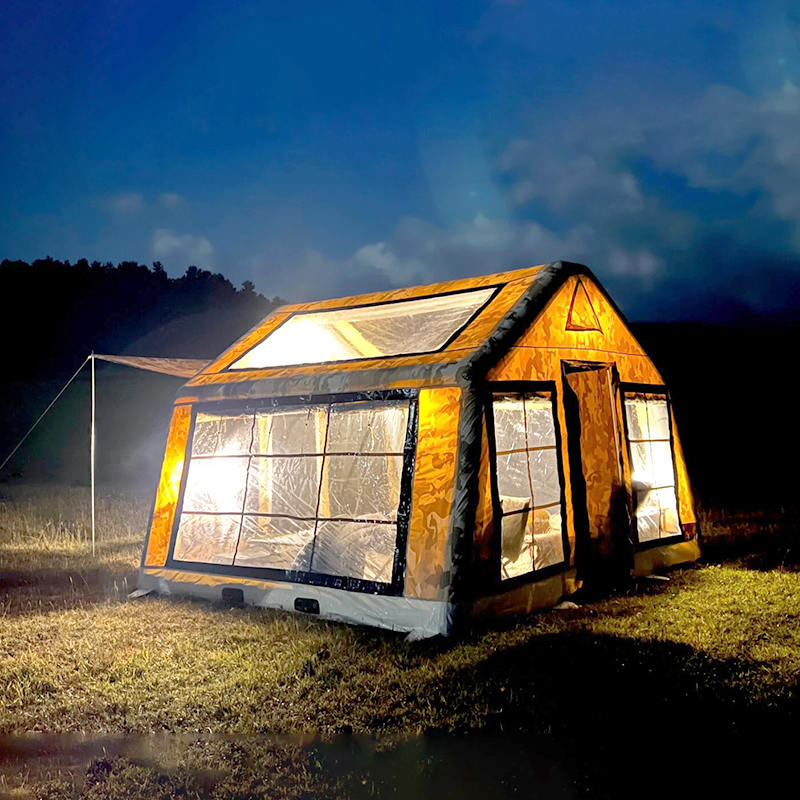 8-10 hengen neljän vuodenajan Panorama puhallettava leirintäteltta