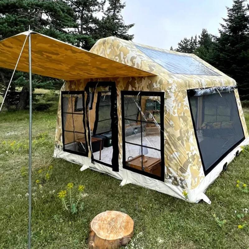 8-10 hengen neljän vuodenajan Panorama puhallettava leirintäteltta