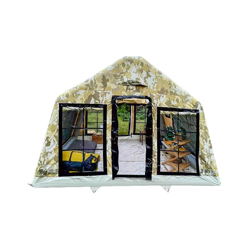 8-10 hengen neljän vuodenajan Panorama puhallettava leirintäteltta