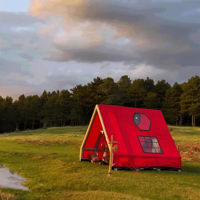 8-10 hengen neljän vuodenajan vedenpitävä puhallettava ilmateltta retkeilyyn