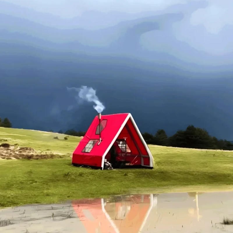 8-10 hengen neljän vuodenajan vedenpitävä puhallettava ilmateltta retkeilyyn