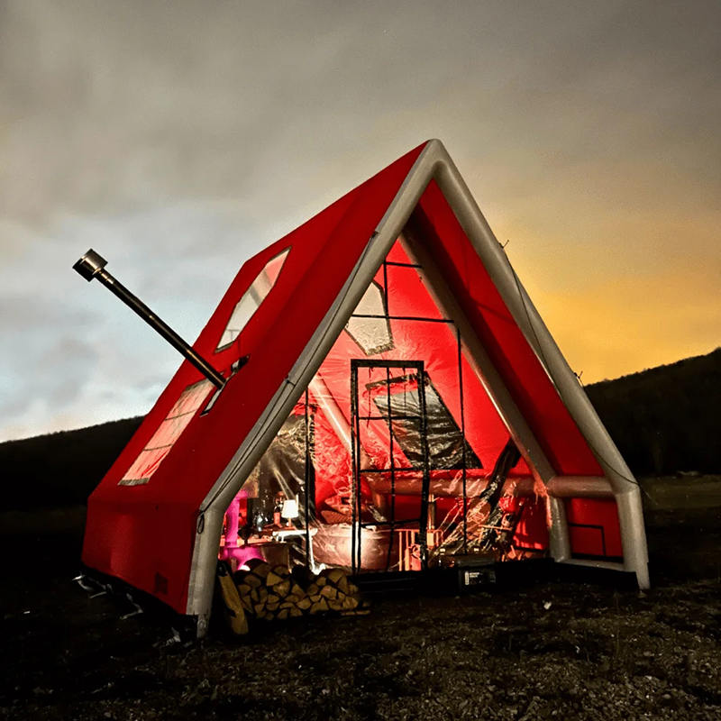 8-10 hengen neljän vuodenajan vedenpitävä puhallettava ilmateltta retkeilyyn