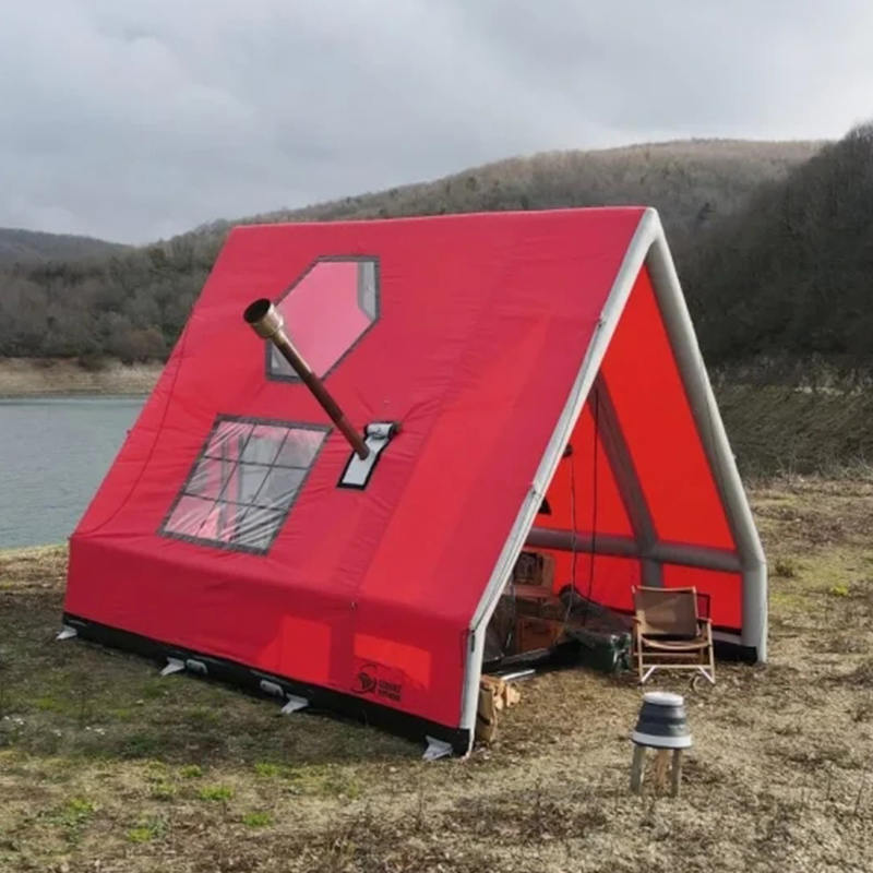 8-10 hengen neljän vuodenajan vedenpitävä puhallettava ilmateltta retkeilyyn