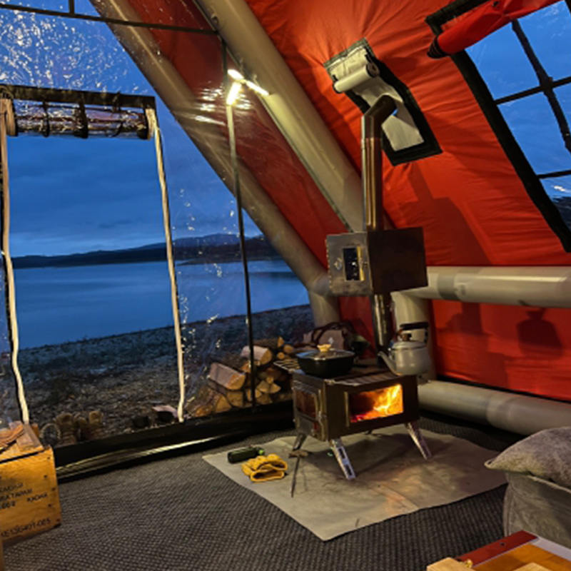 8-10 hengen neljän vuodenajan vedenpitävä puhallettava ilmateltta retkeilyyn