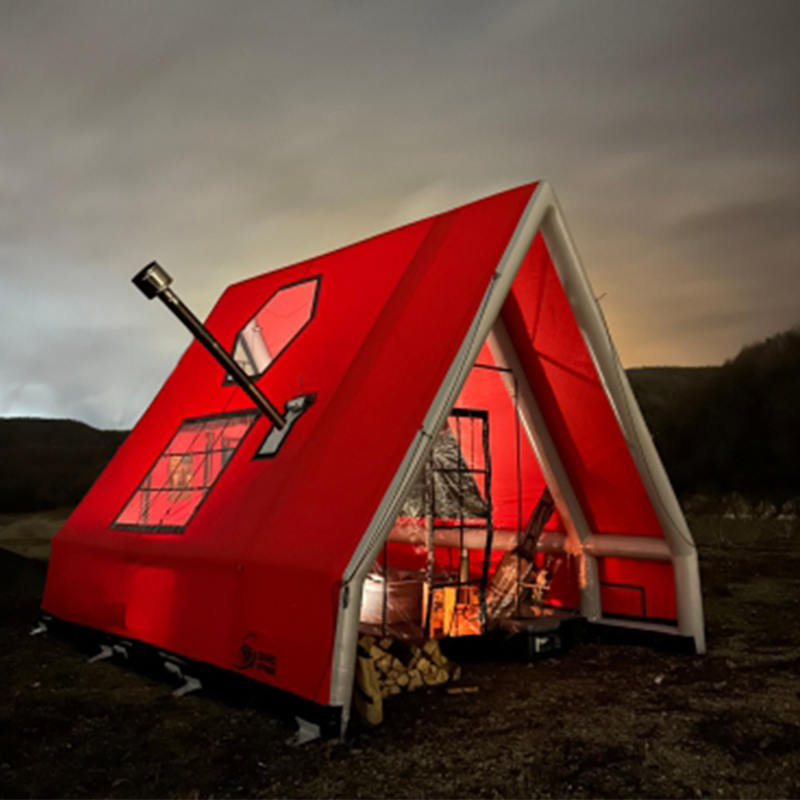 8-10 hengen neljän vuodenajan vedenpitävä puhallettava ilmateltta retkeilyyn