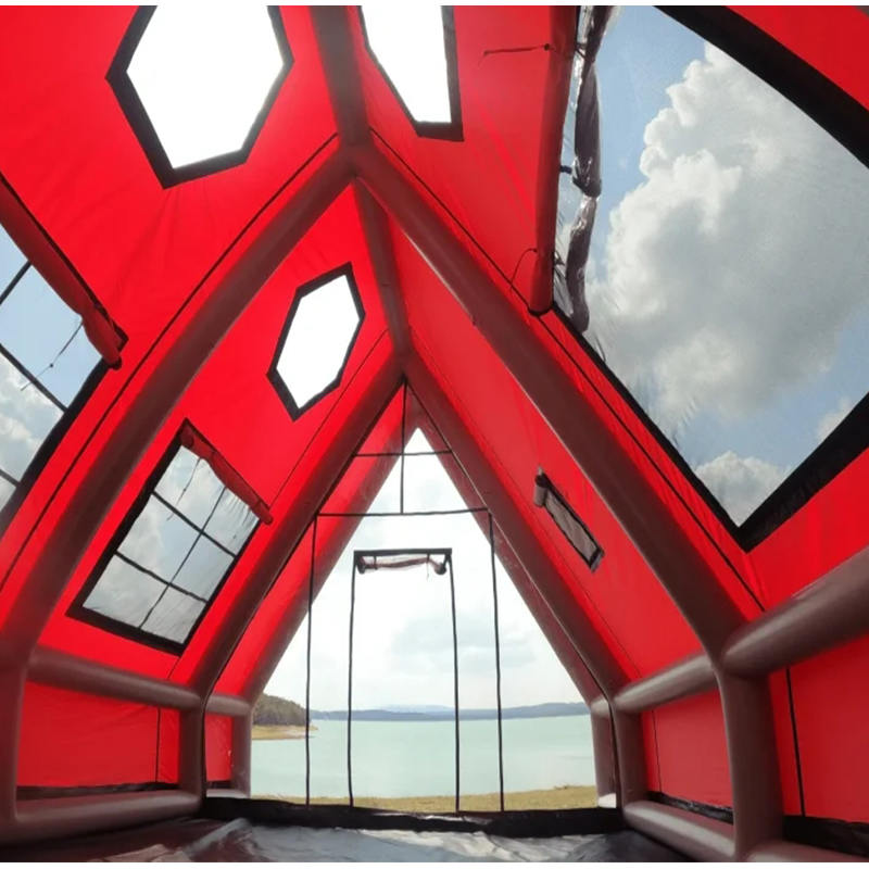 8-10 hengen neljän vuodenajan vedenpitävä puhallettava ilmateltta retkeilyyn